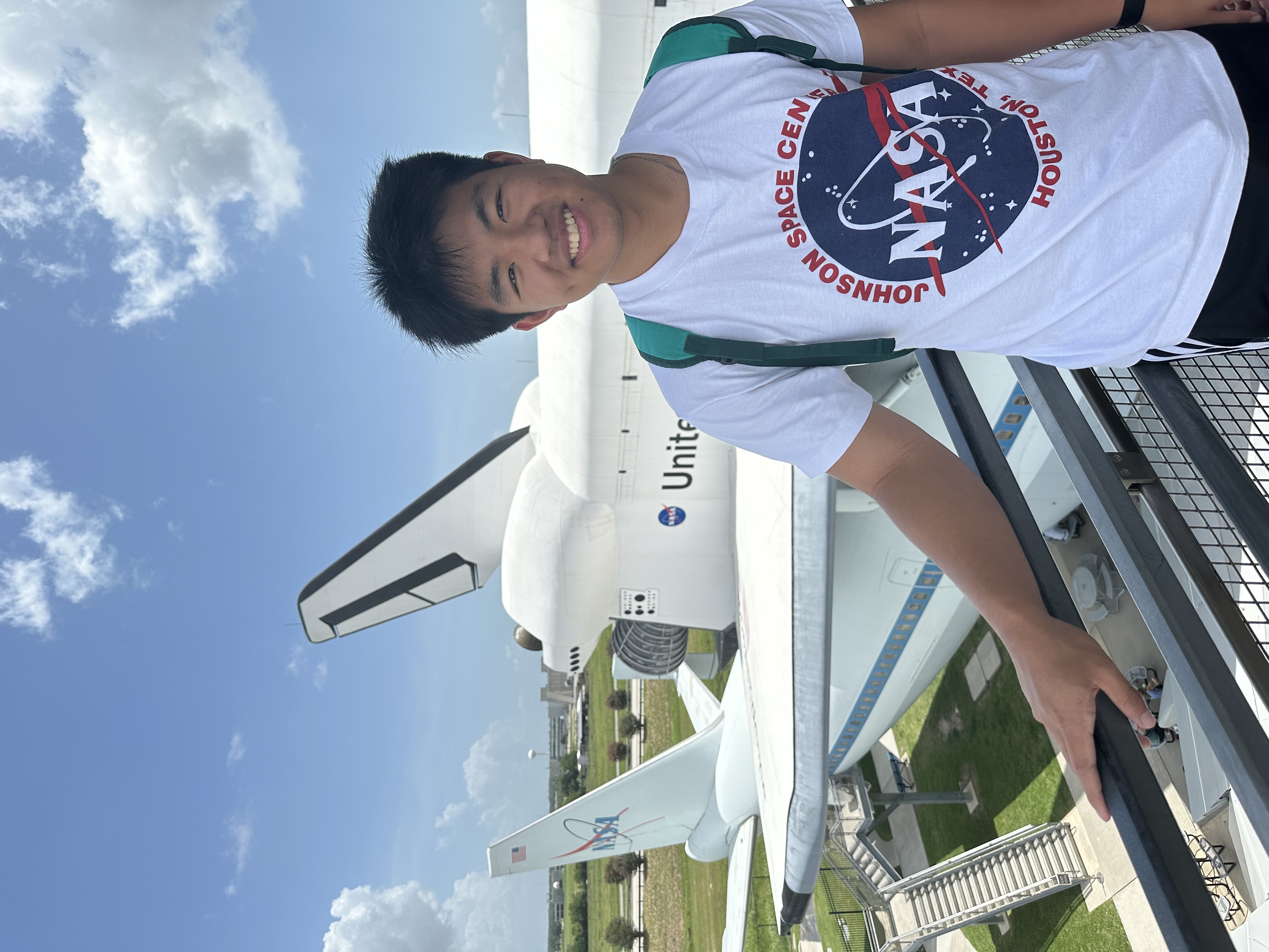 Me with the Shuttle Carrier Aircraft at the NASA Johnson Space Center