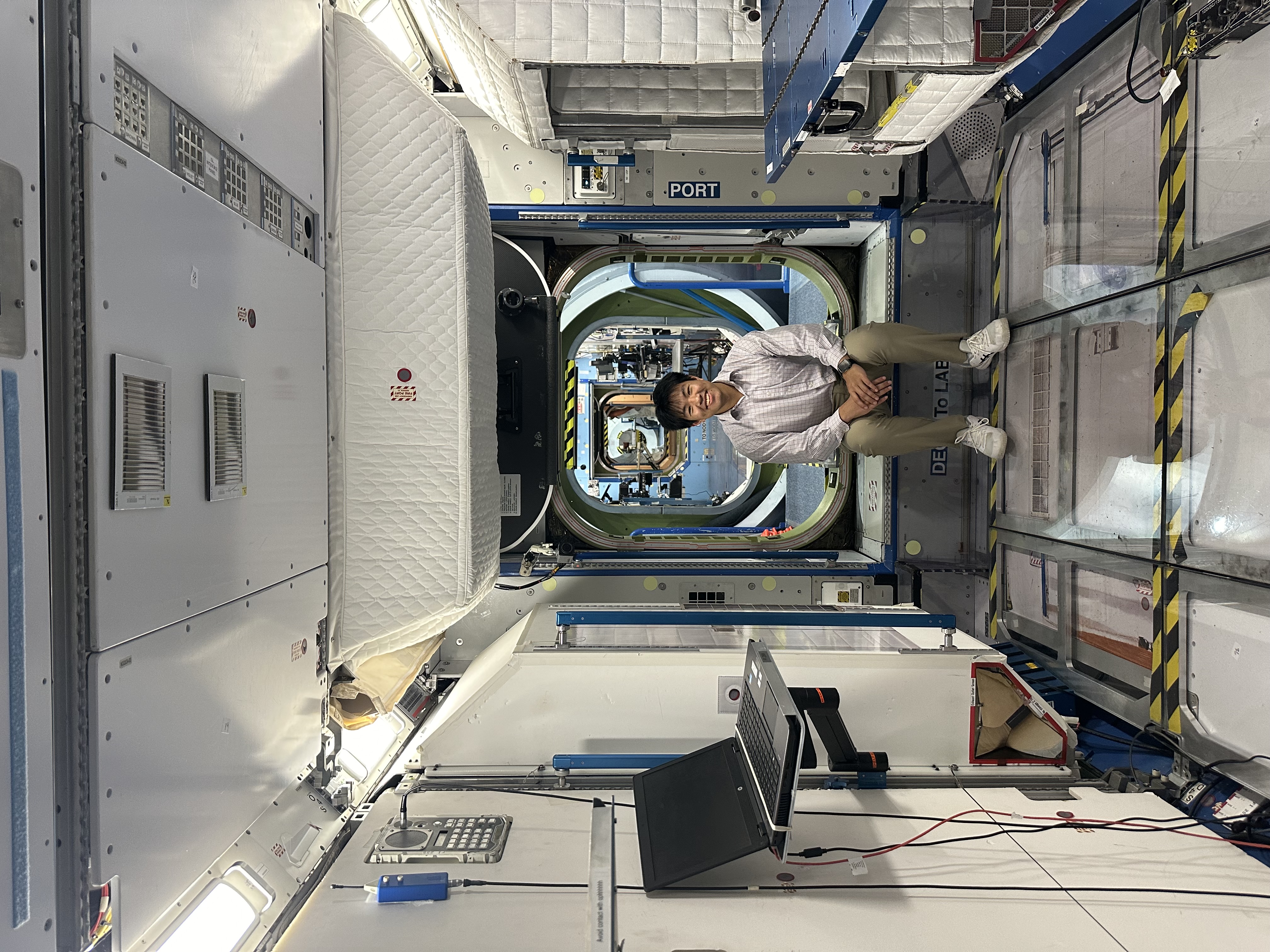 Me inside a mockup of the International Space Station